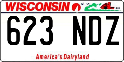 WI license plate 623NDZ
