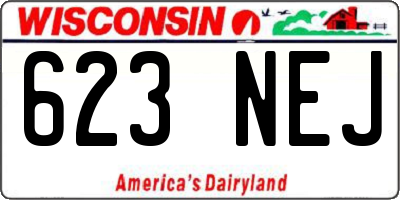 WI license plate 623NEJ