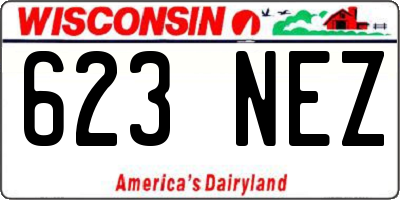 WI license plate 623NEZ