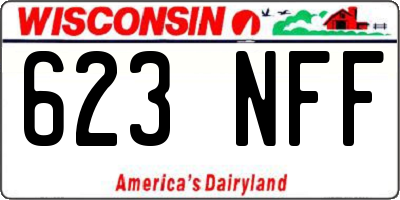 WI license plate 623NFF