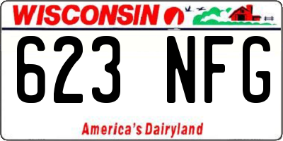 WI license plate 623NFG