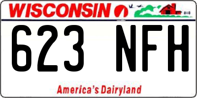 WI license plate 623NFH
