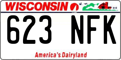 WI license plate 623NFK