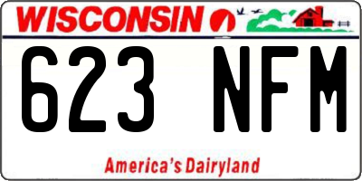 WI license plate 623NFM