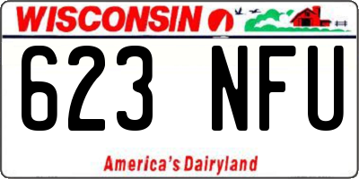 WI license plate 623NFU