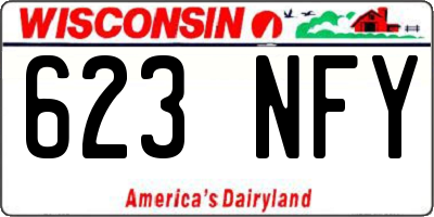 WI license plate 623NFY