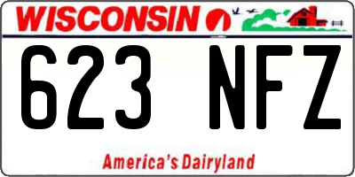 WI license plate 623NFZ