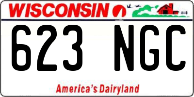 WI license plate 623NGC