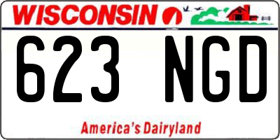 WI license plate 623NGD