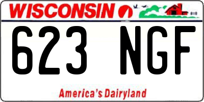 WI license plate 623NGF