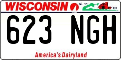 WI license plate 623NGH