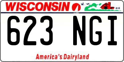 WI license plate 623NGI