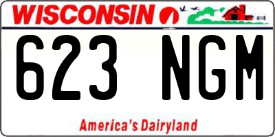 WI license plate 623NGM