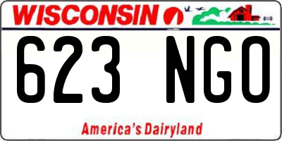 WI license plate 623NGO