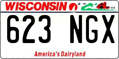WI license plate 623NGX