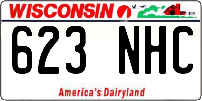 WI license plate 623NHC