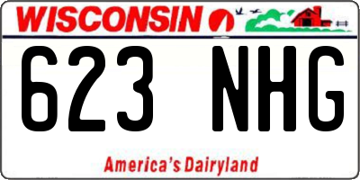 WI license plate 623NHG