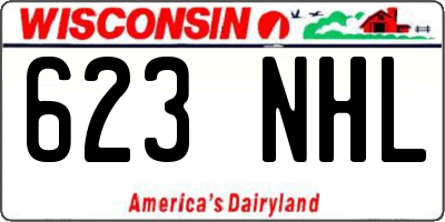 WI license plate 623NHL