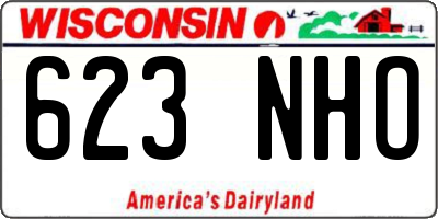 WI license plate 623NHO