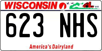 WI license plate 623NHS