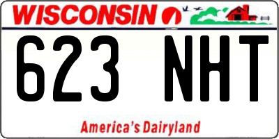 WI license plate 623NHT