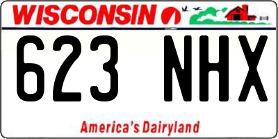 WI license plate 623NHX