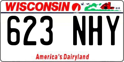 WI license plate 623NHY