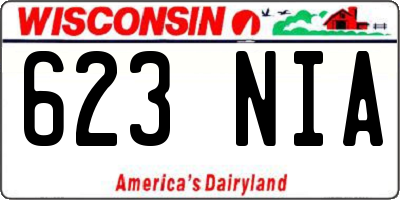 WI license plate 623NIA