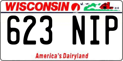 WI license plate 623NIP