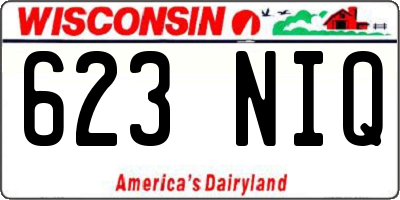 WI license plate 623NIQ