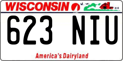 WI license plate 623NIU