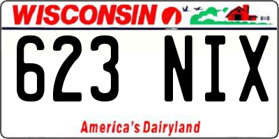 WI license plate 623NIX