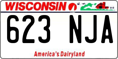 WI license plate 623NJA
