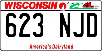 WI license plate 623NJD