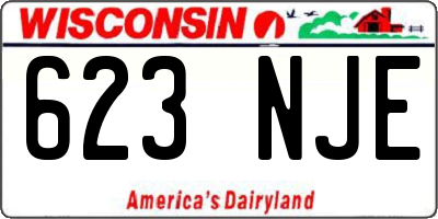 WI license plate 623NJE