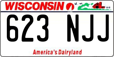 WI license plate 623NJJ