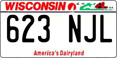 WI license plate 623NJL