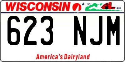 WI license plate 623NJM