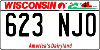 WI license plate 623NJO