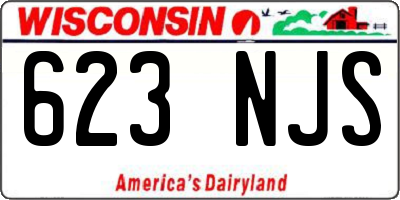 WI license plate 623NJS