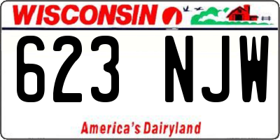 WI license plate 623NJW