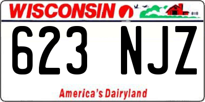 WI license plate 623NJZ