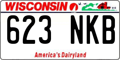WI license plate 623NKB