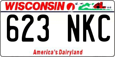 WI license plate 623NKC