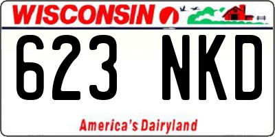 WI license plate 623NKD