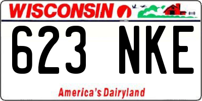 WI license plate 623NKE
