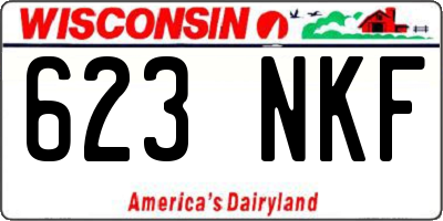 WI license plate 623NKF