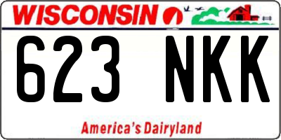WI license plate 623NKK