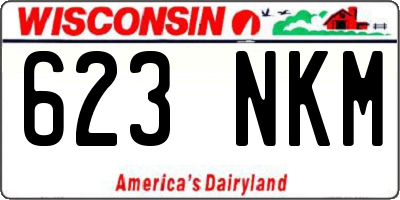 WI license plate 623NKM