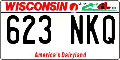 WI license plate 623NKQ